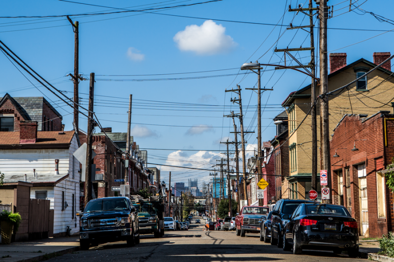 View down Butler Street