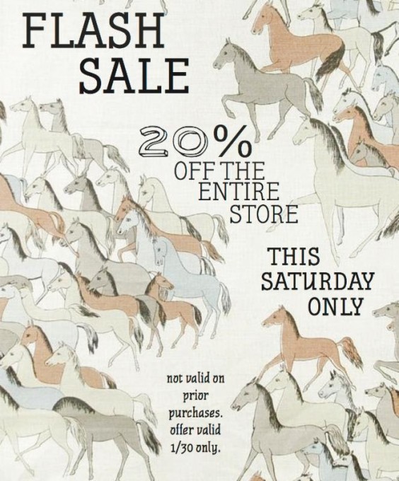 20% off at Pavement January 30th 