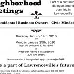 January Neighborhood Meetings