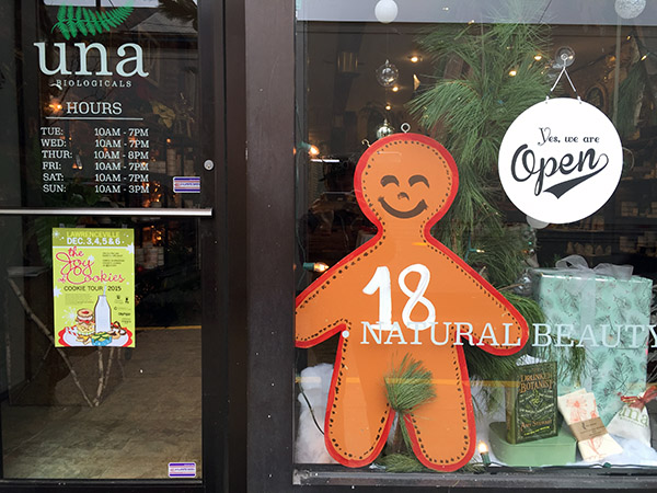 gingerbread in a window